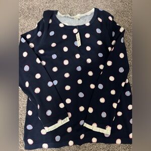 Talbots Navy Sweater with Pink and Blue Accents
